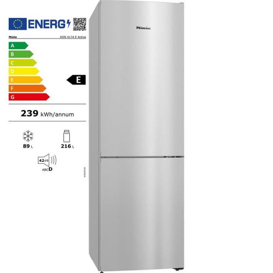 Réfrigérateur Combiné 305 Litres Inox MIELE KDN4174EEL