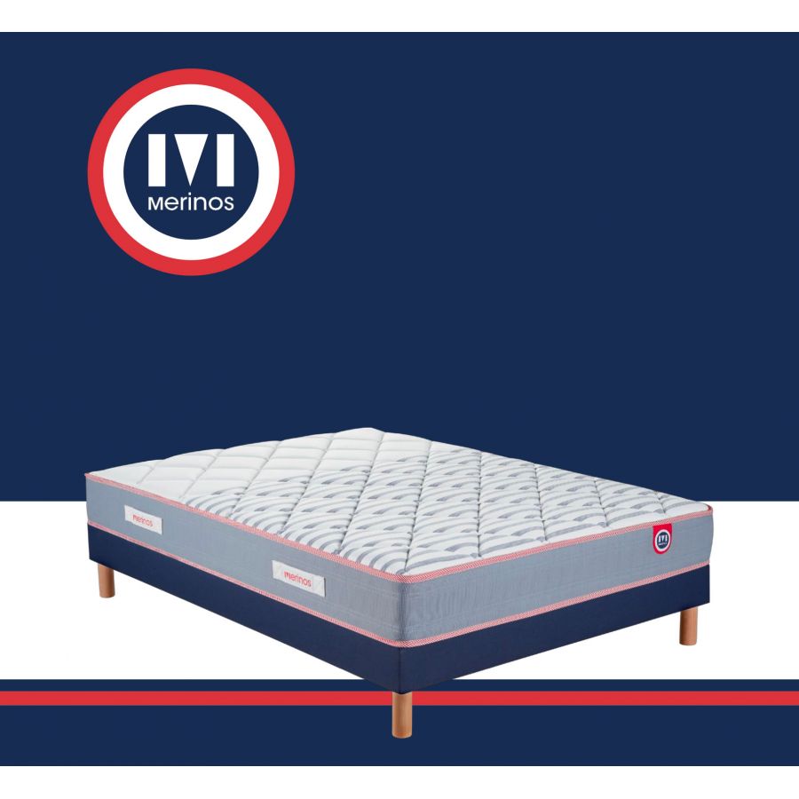 Pack matelas et sommier MERINOS MARIN