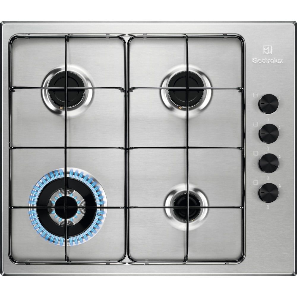 Plaque de cuisson gaz Electrolux Série 300 EGS6414X – 60 cm, 4 foyers