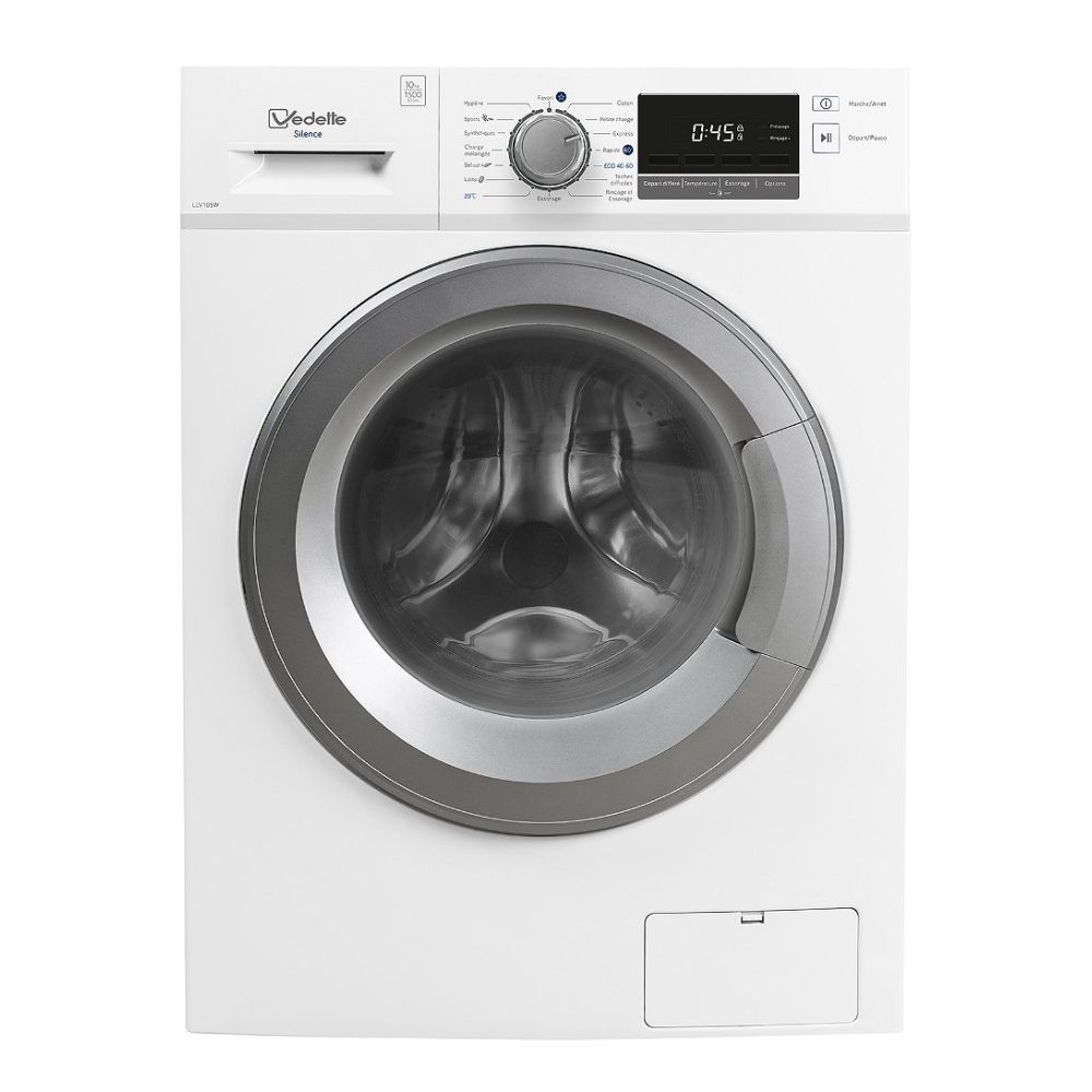 Lave-linge Vedette LLV105W - 10kg - 1500tr/min - Silver - Classe A Lave-linge Vedette LLV105W - 10kg - 1500tr/min - Silver - Classe A