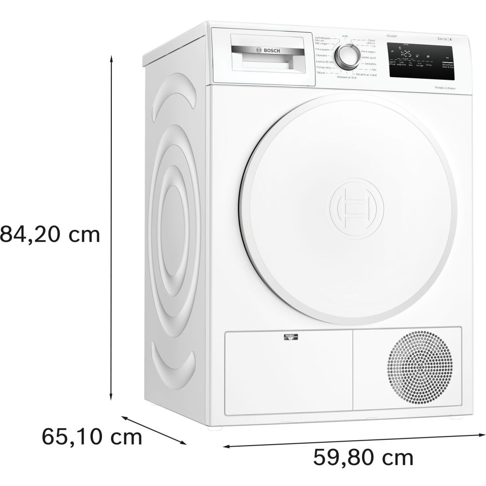 Sèche-linge Bosch WTH8300MFR - 8 kg - Pompe à chaleur - Classe A++
